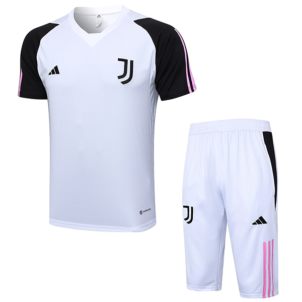 Juventus maglia da allenamento divisa da calcio abbigliamento sportivo da uomo maglia sportiva da calcio bianca 2023-2024
